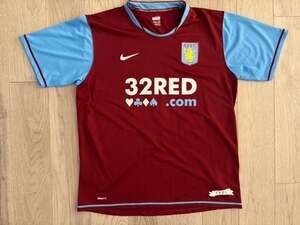 Aston Villa FC 2007-08 Nike Home Jersey #7 Ashley Young